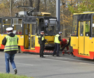 Wypadek tramwajowy przy ul.Elekcyjnej w Warszawie