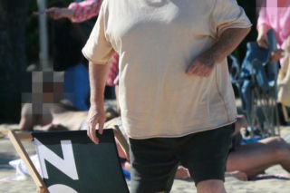 Marian Lichtman na plaży