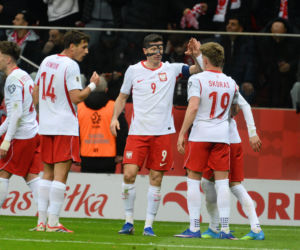 Mecz Polska - Albania. Gol Lewandowskiego