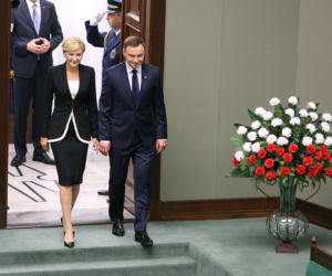 Pierwsza dama z córką przebierały się w busiku