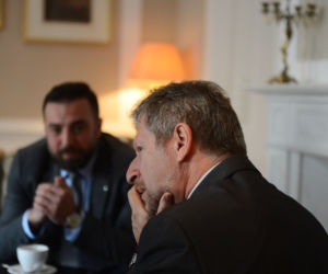 Tomasz Walczak i  ambasador Izraela Alexander Ben Cwi