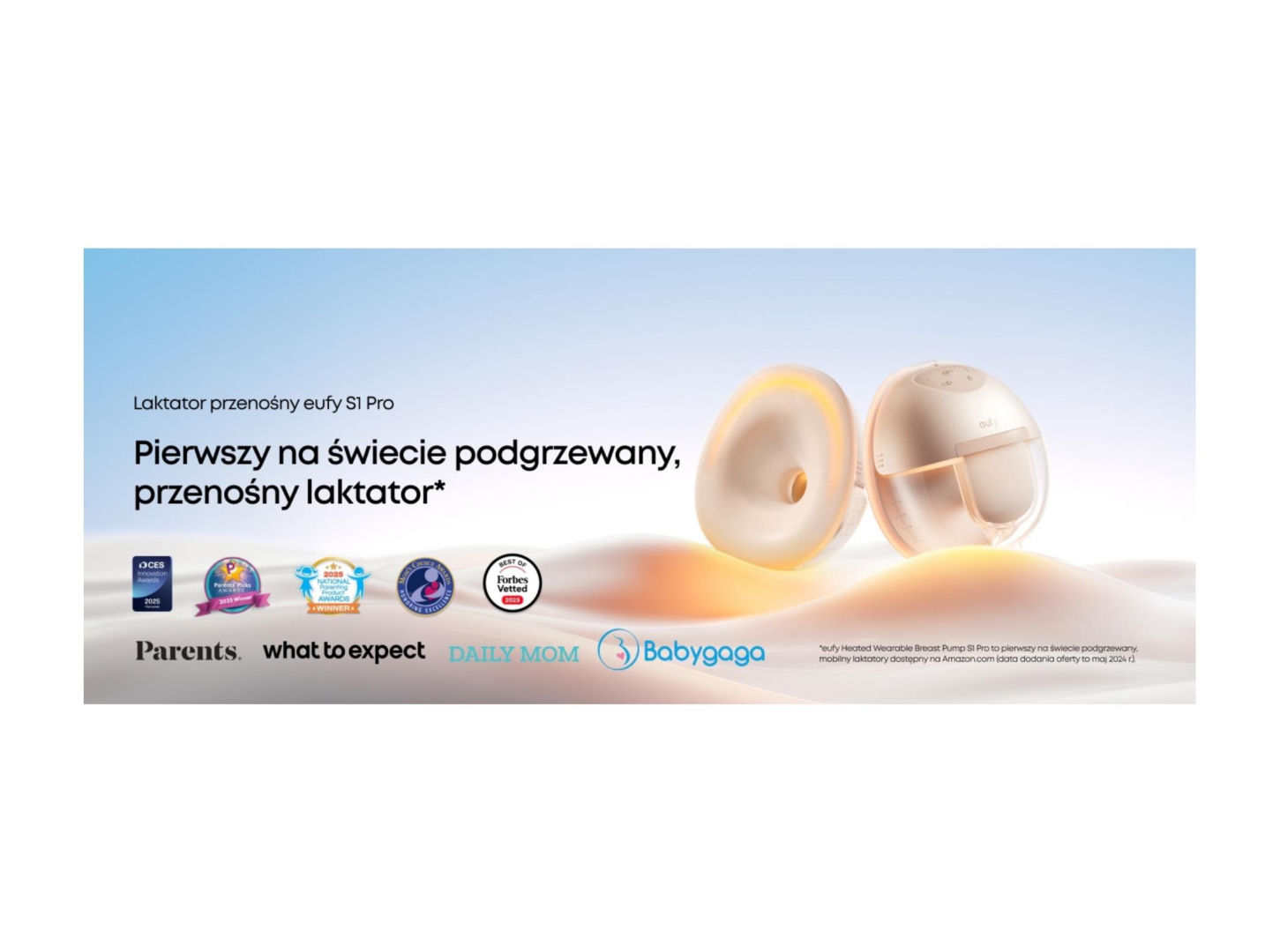 Podgrzewany przenośny laktator eufy Baby S1 Pro