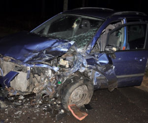 Wypadek na trasie Pisz - Turośl. Matka z dzieckiem w szpitalu