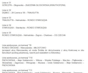17. PKO Poznań Maraton - zmiany w rozkładzie MPK