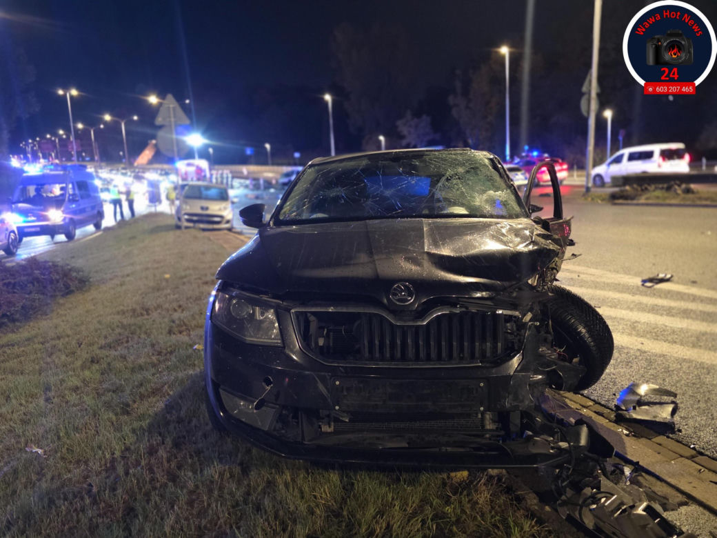 Wypadek na Wisłostradzie. Poszkodowane 6 osób, w tym dzieci