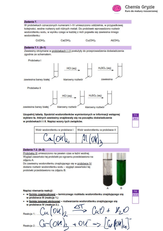 Matura 2025 chemia rozszerzona - odpowiedzi do wszystkich zadań z arkusza CKE 16.05.2025 - Formuła 2023