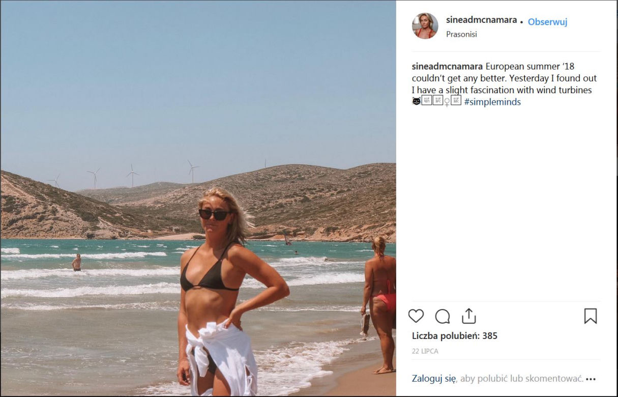 Tajemnicza śmierć 20-letniej modelki Sinead McNamary