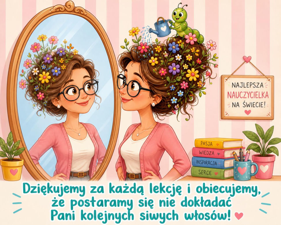 Zabawna kartka z okazji Dnia Nauczyciela