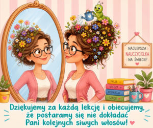Zabawna kartka z okazji Dnia Nauczyciela
