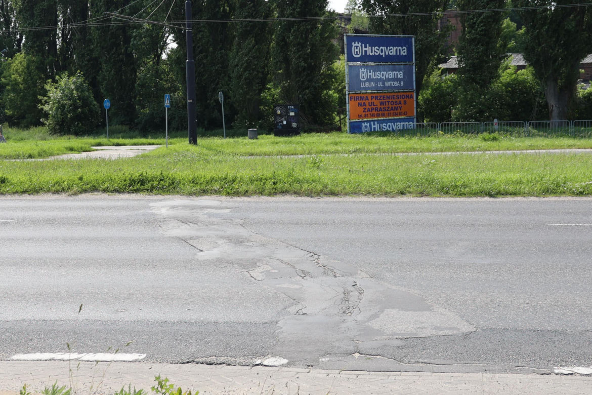 Tak wygląda al. Unii Lubelskiej w Lublinie przed przebudową (pierwsza połowa czerwca 2025)