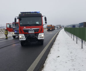 Pożar samochodu na obwodnicy Szczecinka