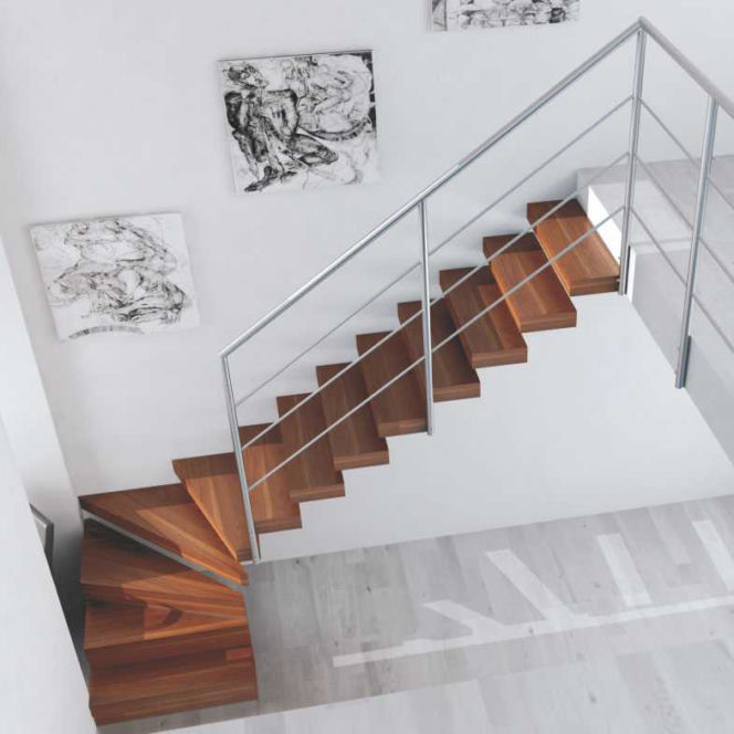 Schody dębowe wspornikowe