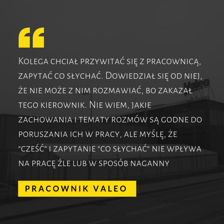 Zastraszanie i terror. Tak traktuje się pracowników w Valeo