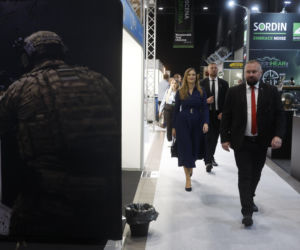 Magdalena Sobkowiak-Czarnecka podczas Warszawskich Targów Obronnych w Expo XXI