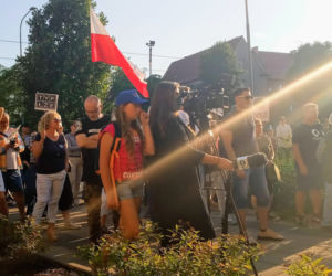 Protest w Szczecinie po przegłosowaniu ustawy Lex TVN