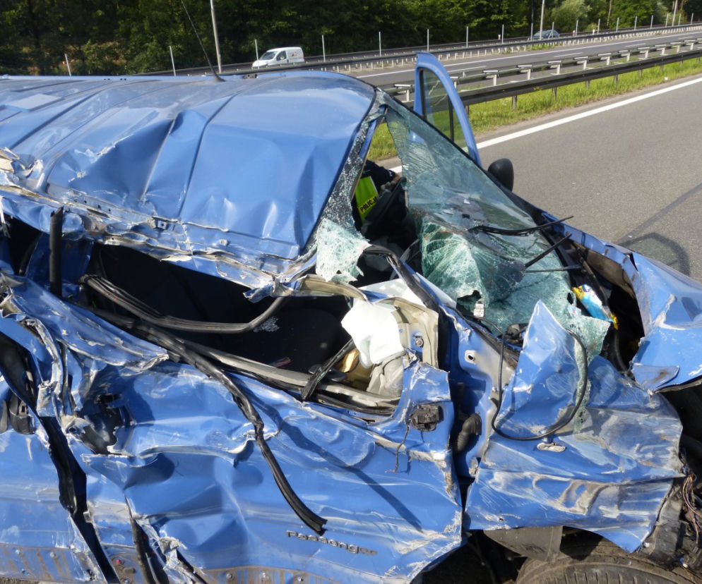 Wypadek na A4 w Katowicach