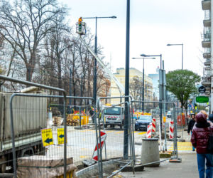 Tramwaj wzdłuż ul. Rakowieckiej w Warszawie - budowa