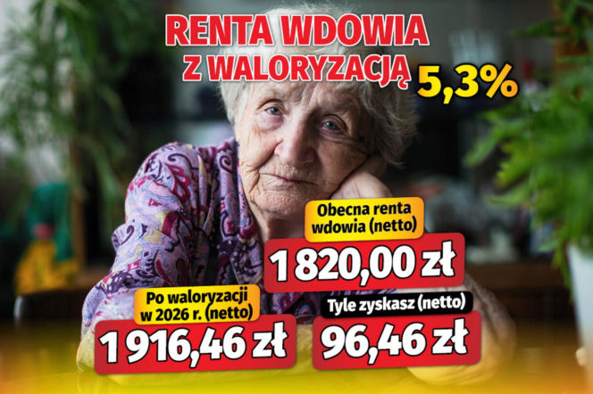 Renta wdowia z waloryzacją 5,3