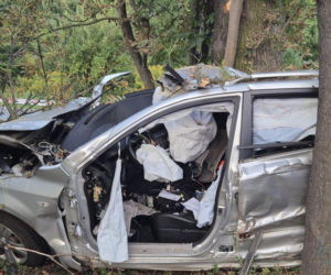 Kia zmiażdżona, kierowca nie żyje. Koszmarny wypadek w Gliwicach