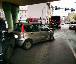 Trzy samochody zderzyły się na ulicy Jagiellońskiej