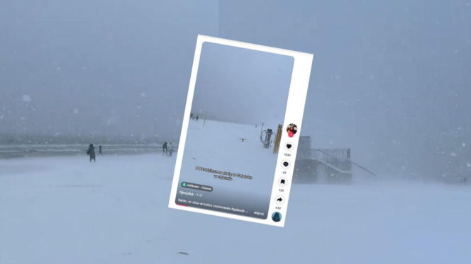 Ten widok mrozi krew w żyłach! Nagrała plażę w Gdańsku zimą