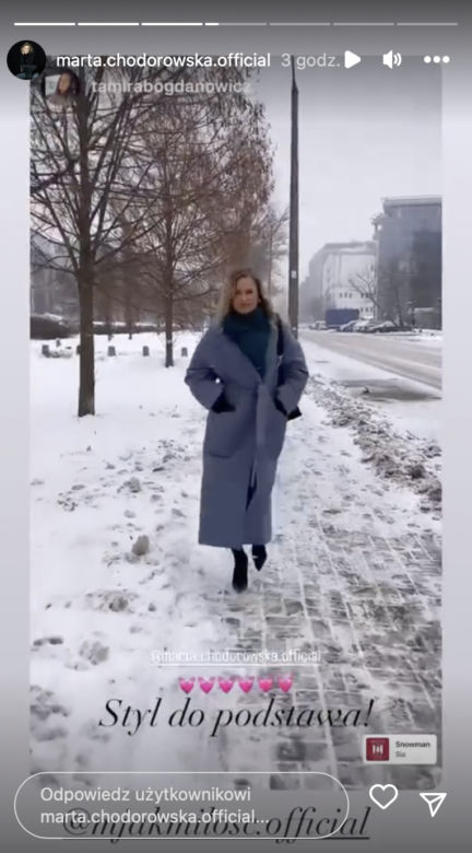 M jak miłość, Marta Chodorowska (Julia) na planie