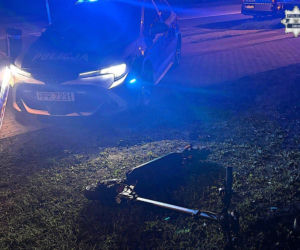 Policjanci chcieli zatrzymać hulajnogę. Chwilę później 18-latek leżał na ziemi
