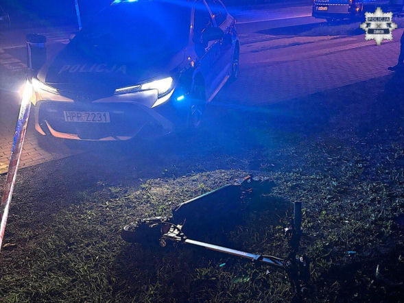 Policjanci chcieli zatrzymać hulajnogę. Chwilę później 18-latek leżał na ziemi