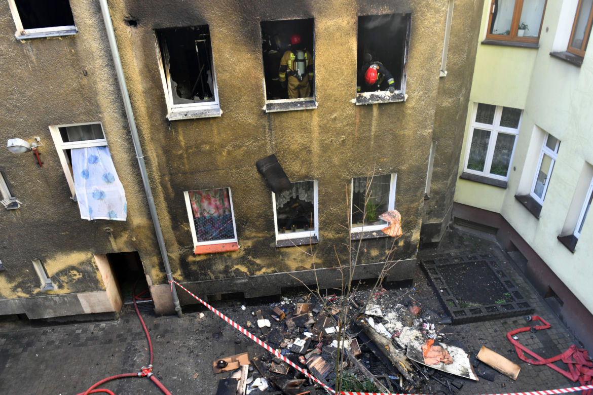 Pożar przy ul. Jagiellońskiej