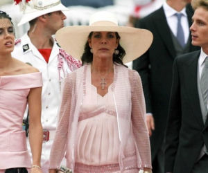 Siostra Alberta - księżniczka Karolina z córką Charlotte Casiraghi i synem Andreą Casiraghi 
