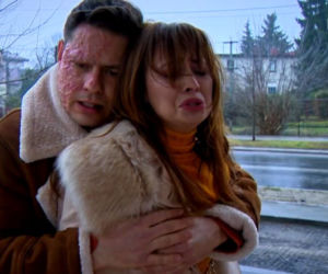 Barwy szczęścia, odc. 2059. Tomek (Tomasz Błasiak), Mariola (Agnieszka Mrozińska)