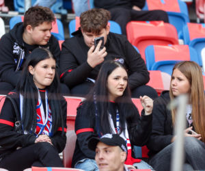 Zdjęcia kibiców i zawodników z derbów Górnego Śląska