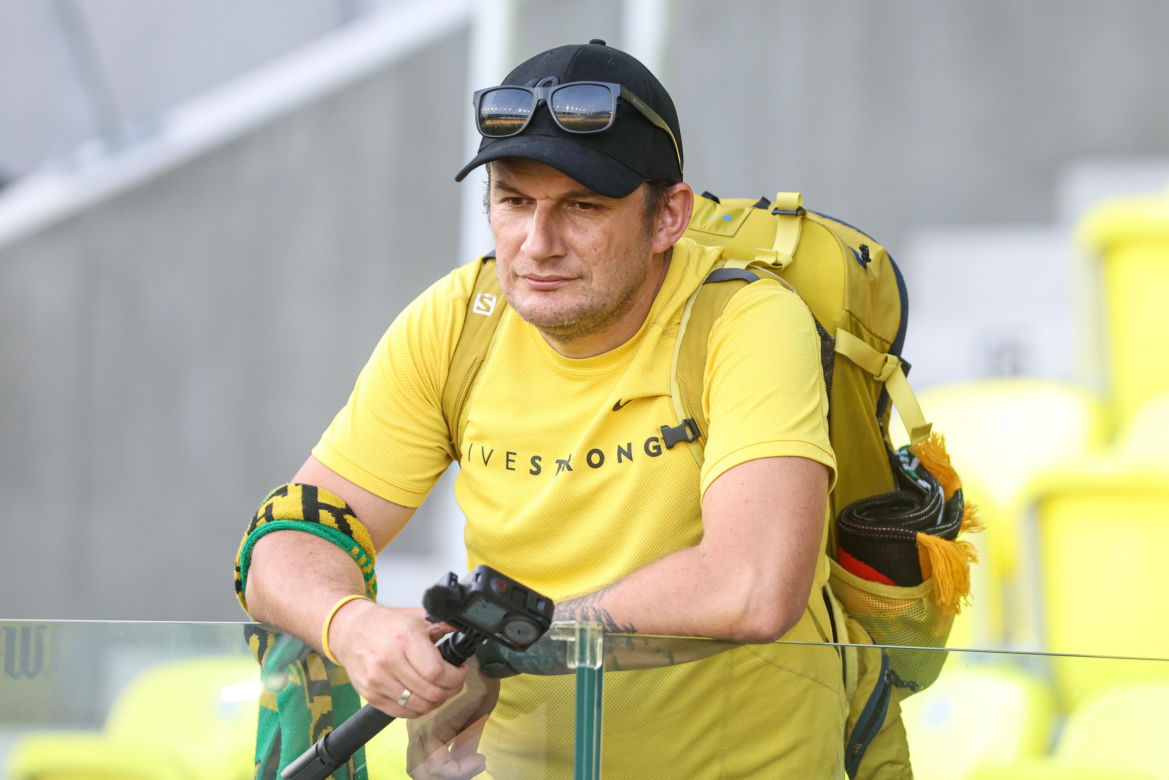 Kibice na meczu GKS Katowice - Arka Gdynia
