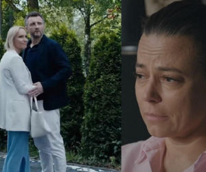 M jak miłość, odcinek 1899. Dorota (Iwona Rejzner), Bartek (Arkadiusz Smoleński), Magda (Anna Mucha)