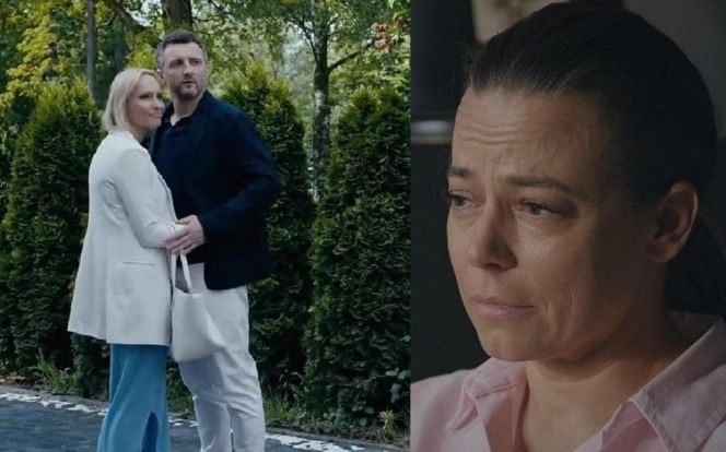 M jak miłość, odcinek 1899. Dorota (Iwona Rejzner), Bartek (Arkadiusz Smoleński), Magda (Anna Mucha)