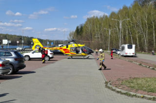 19.04.2026. Wypadek w Krynkach. Lądował LPR