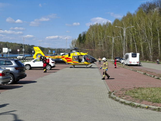 19.04.2026. Wypadek w Krynkach. Lądował LPR