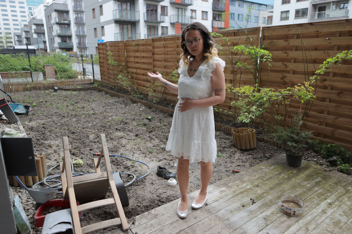 Ogródek w którym Alicia spędzała czas ze świnką "Pupcią"