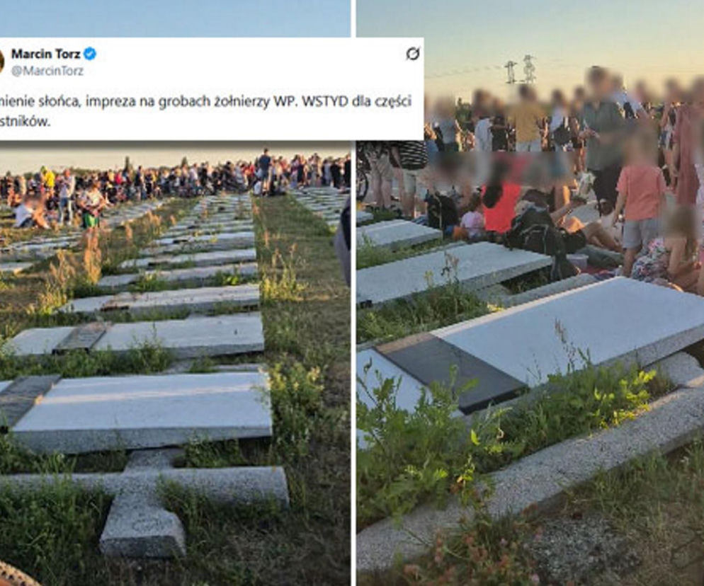 Szampan i koce na grobach żołnierzy. Awantura po zaćmieniu Słońca!