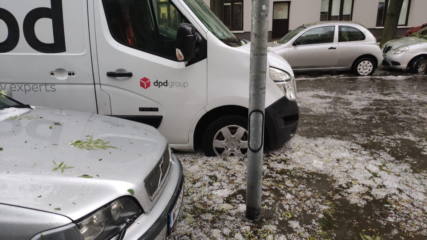 Gradobicie w Warszawie