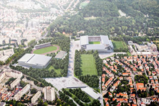 Konkursowa propozycja VG13 Architects - nowy stadion Dinama Zagrzeb