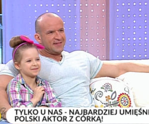 Tomasz Oświeciński i jego córka Maja w programie Pytanie na śniadanie