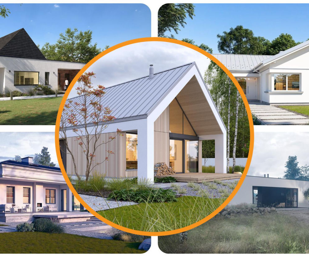 5 domów parterowych w różnych stylach