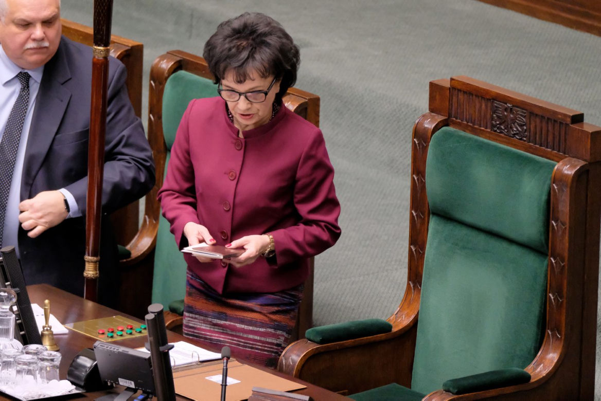 Pani marszałek Elżbieta Witek w sejmie