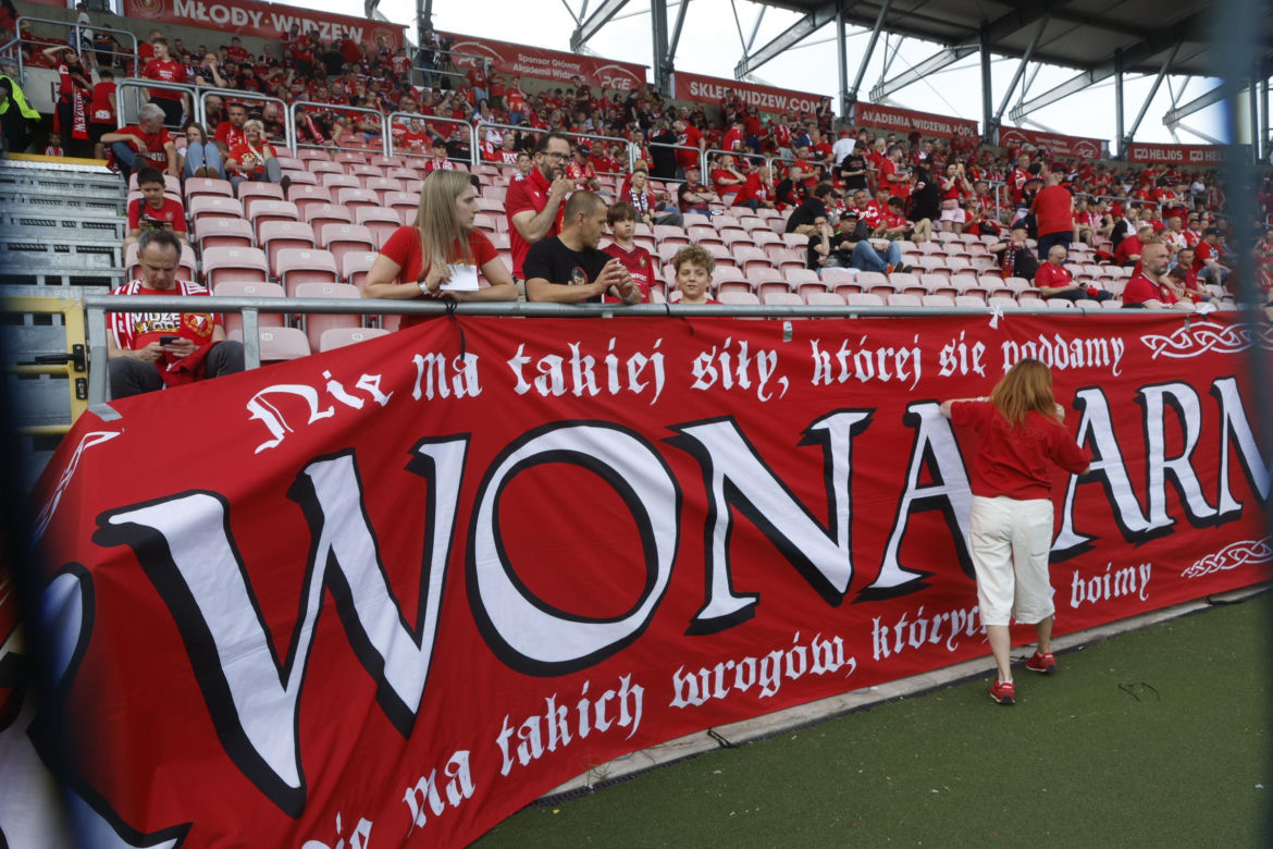 Kibice na meczu Widzew Łódź - Piast Gliwice