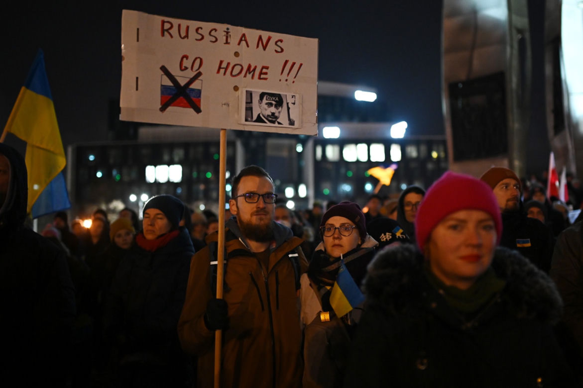 Solidarni z Ukrainą. Wielki wiec w Gdańsku