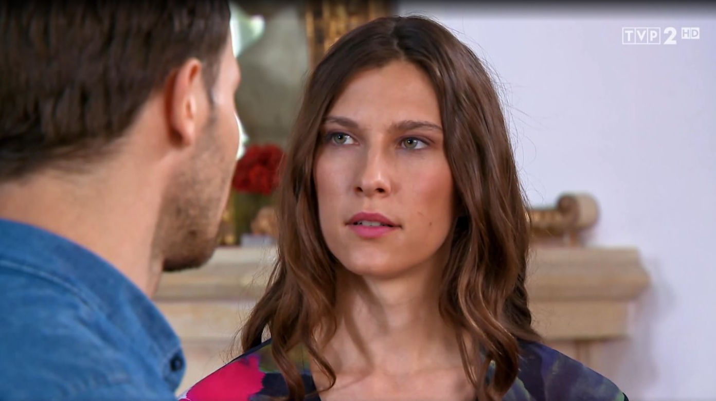 Barwy szczęścia, odcinek 2144: Franek (Mateusz Banasiuk), Regina (Kamila Kamińska)