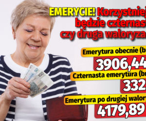 Emerycie! Korzystniejsza będzie czternastka, czy druga waloryzacja?