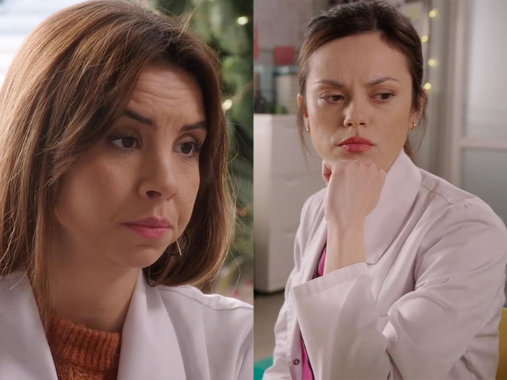 M jak miłość odc. 1853 kulisy serialu . Kasia (Paulina Lasota), Aneta (Ilona Janyst) 