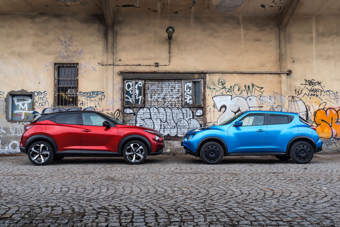 Nissan Juke pierwszej i drugiej generacji 